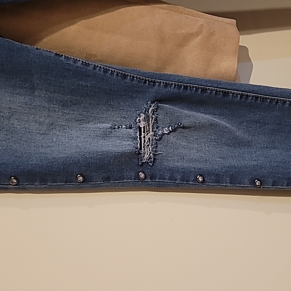 K. Jordan Jeans Raw Hem - Rhinestone Studs - Picture 5 of 14